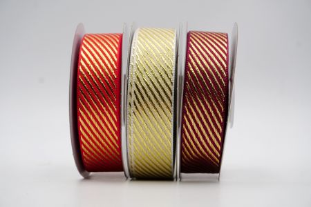 Metallic Diagonal Line Design Ribbon